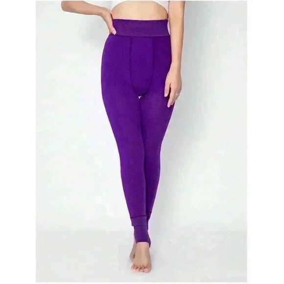 Shein  Purple Stretchy Women's Thermal Leggings, Size O/S - Picture 1 of 11